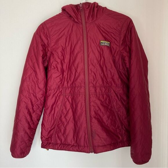L.L. Bean Women’s Mountain Bound Primaloft hooded Jacket XS Reversible! - Picture 2 of 10